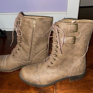 Rampage light brown combat boots